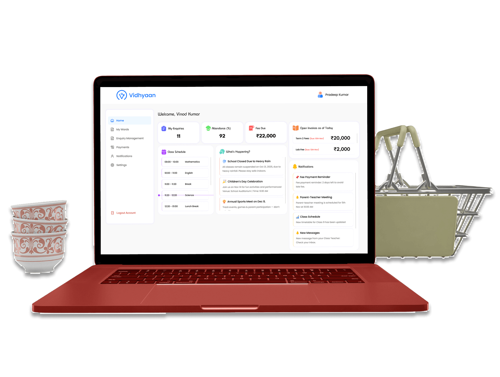Student Hub dashboard preview